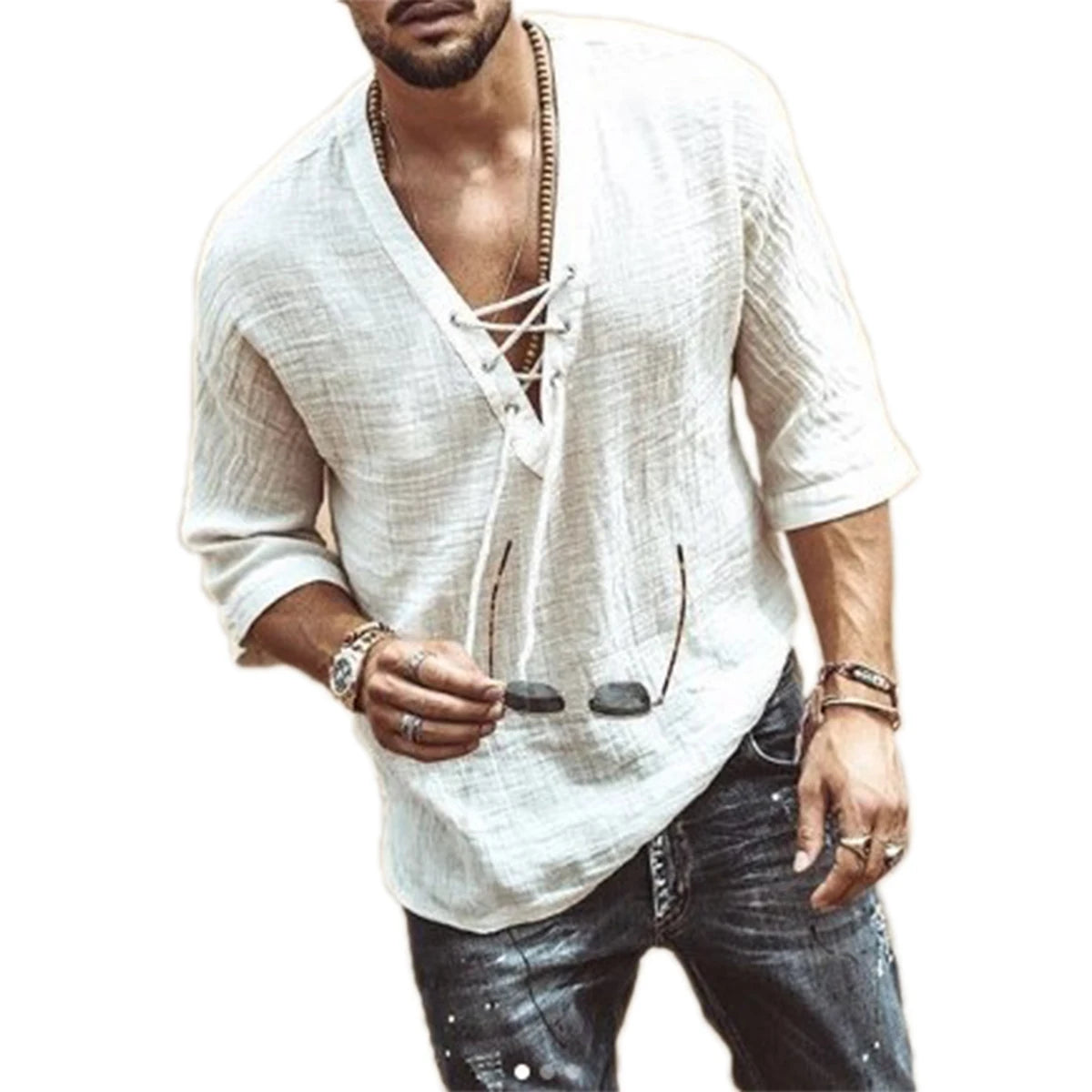 Camisa de Linho Trançada