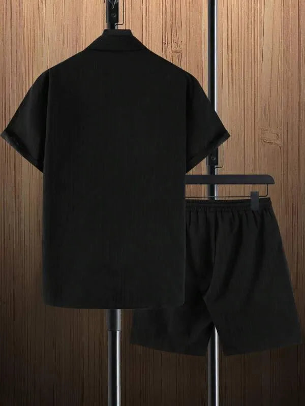 Conjunto em Linho - Camisa + Short Monocromático Classic