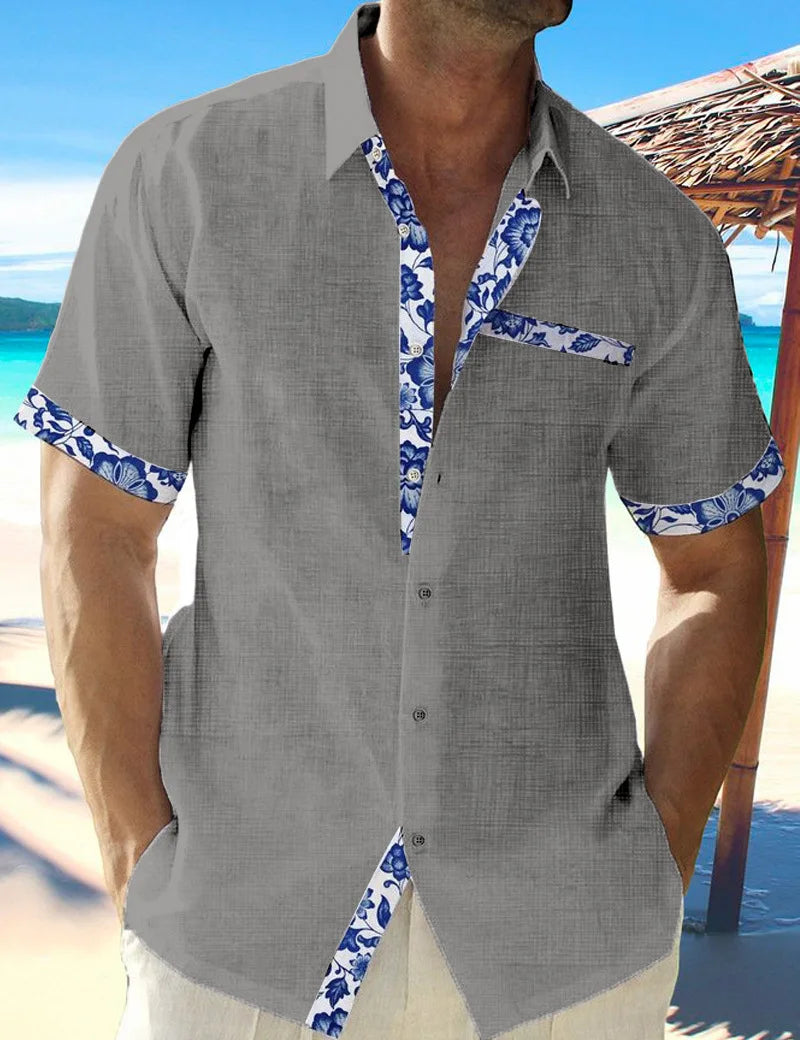 Camisa em Linho 3D Beach