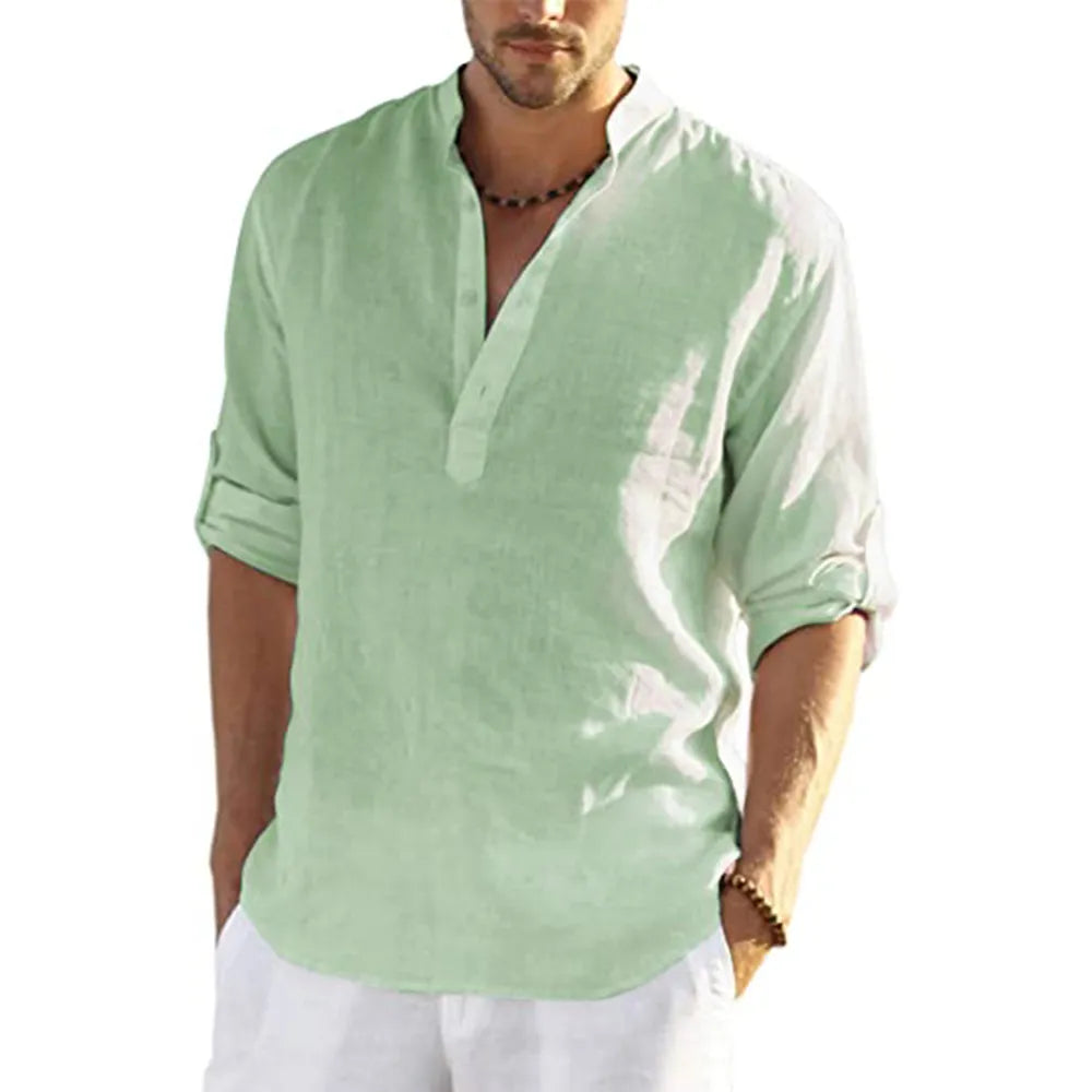 Camisa Casual de Linho Volx