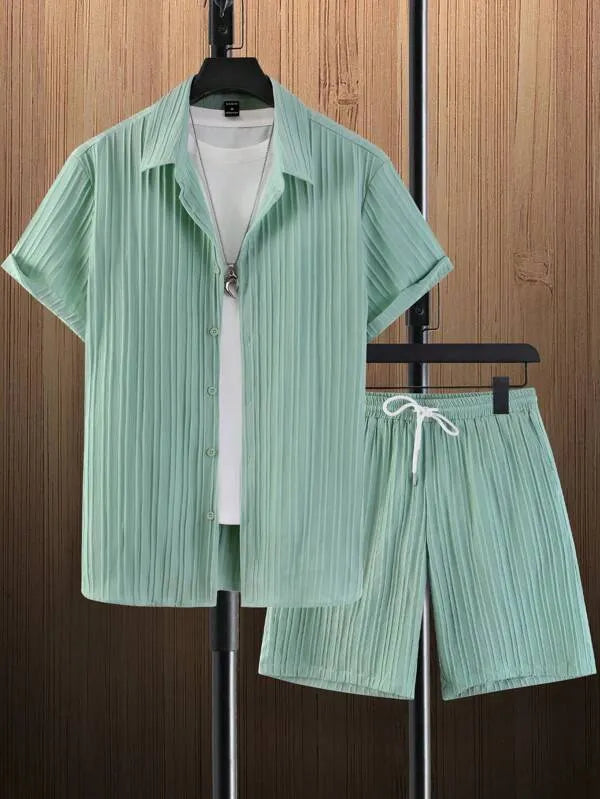 Conjunto em Linho - Camisa + Short Monocromático Classic