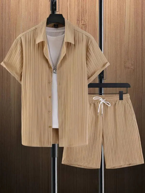 Conjunto em Linho - Camisa + Short Monocromático Classic