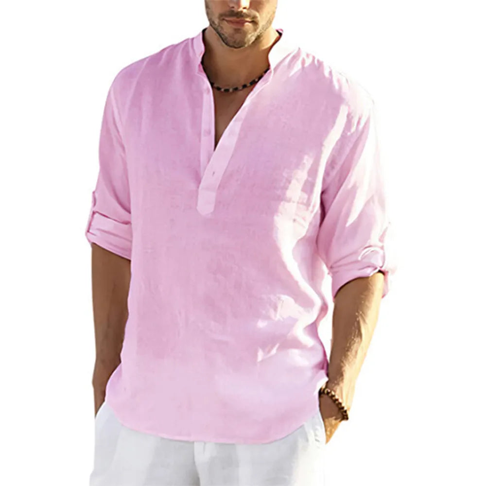 Camisa Casual de Linho Volx