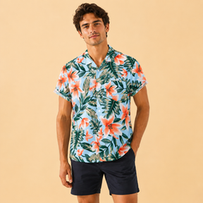 Camisa Masculina Havaiana Tropical Élan