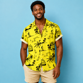 Camisa Masculina Havaiana Isla Voyage