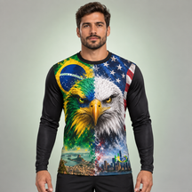 Camisa UV50+ Brasil Patriota