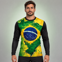 Camisa UV50+ Brasil Patriota
