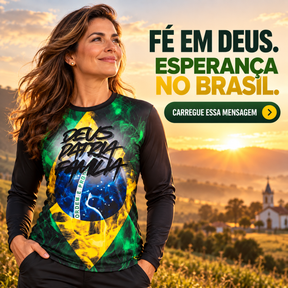 Camisa UV50+ Brasil Patriota