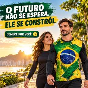 Camisa UV50+ Brasil Patriota