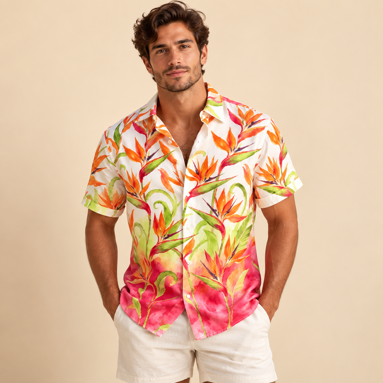 Camisa Masculina Havaiana Paradiso