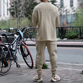 Conjunto em Tricô masculino - Calça + Camisa Oversized