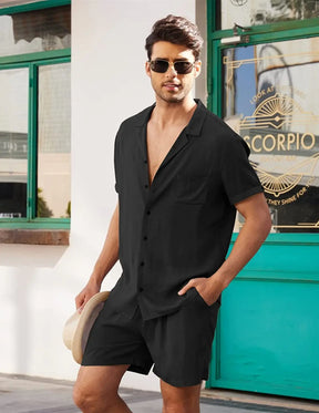Conjunto masculino em Linho - Camisa + Short Venus