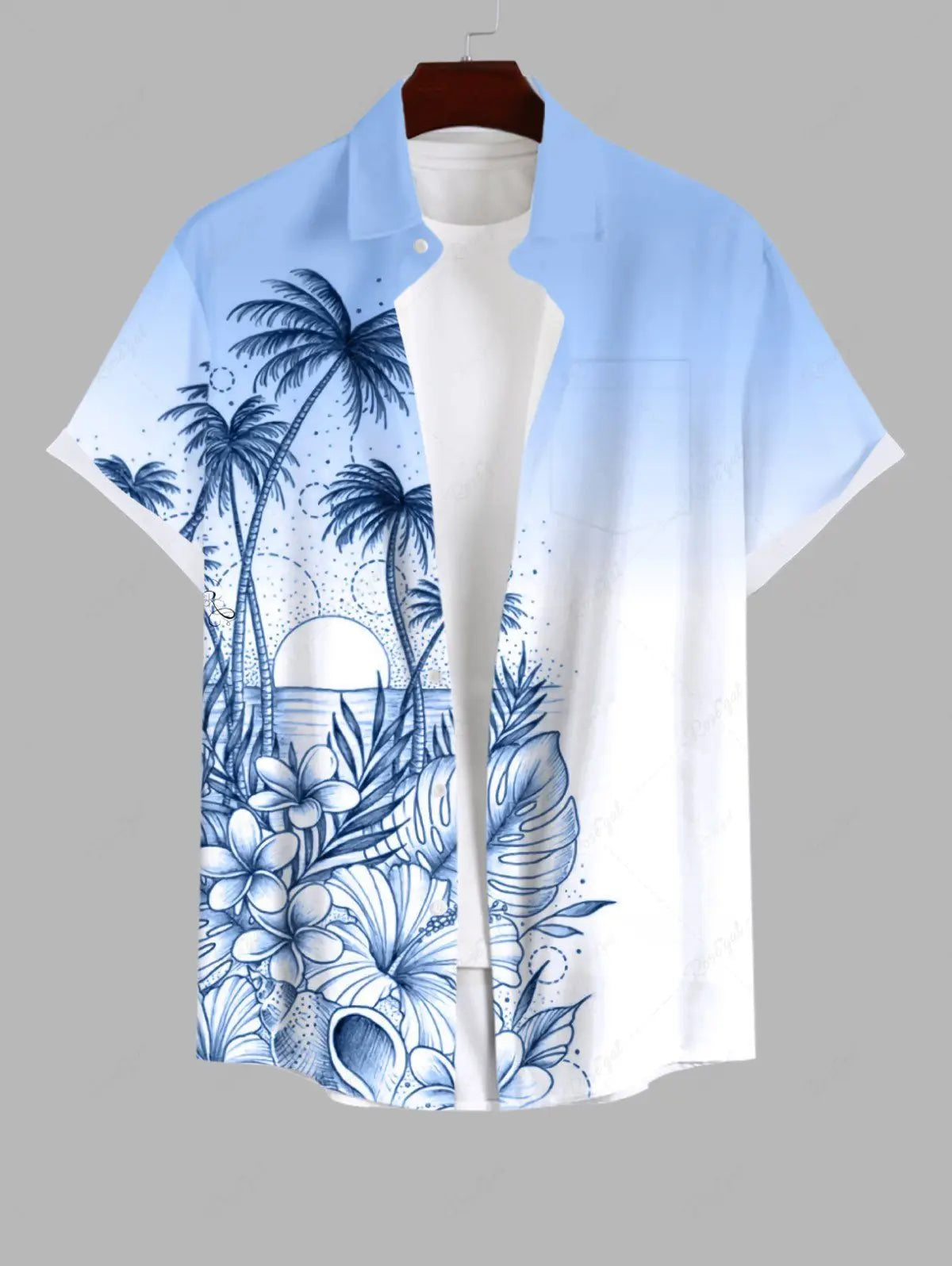 Camisa Masculina Havaiana Palmaire