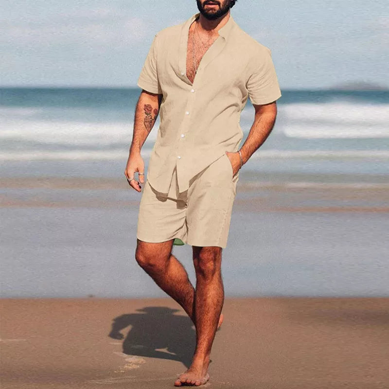 Conjunto em Linho - Camisa + Short Premium Beach