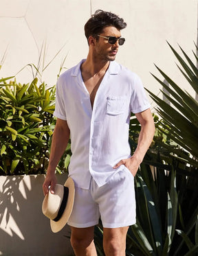 Conjunto masculino em Linho - Camisa + Short Venus