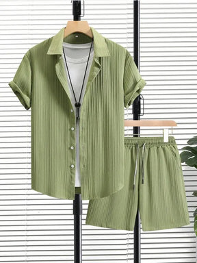 Conjunto em Linho - Camisa + Short Monocromático Classic