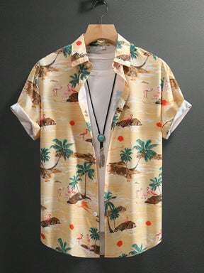 Camisa Masculina Havaiana Riviera Bloom