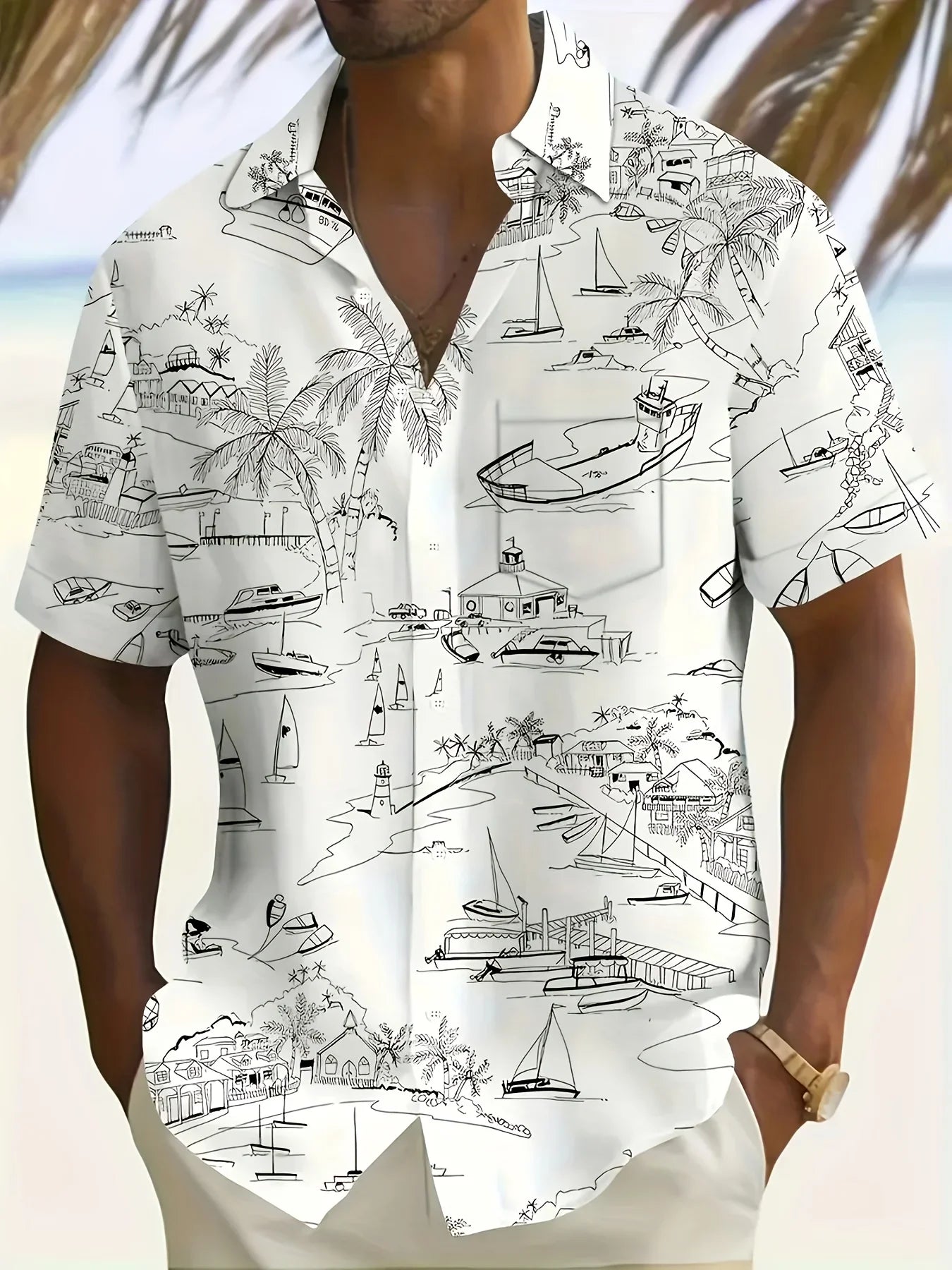 Camisa Masculina Havaiana Eden Breeze
