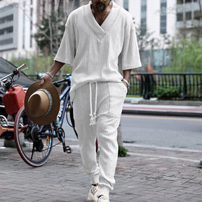 Conjunto em Tricô masculino - Calça + Camisa Oversized