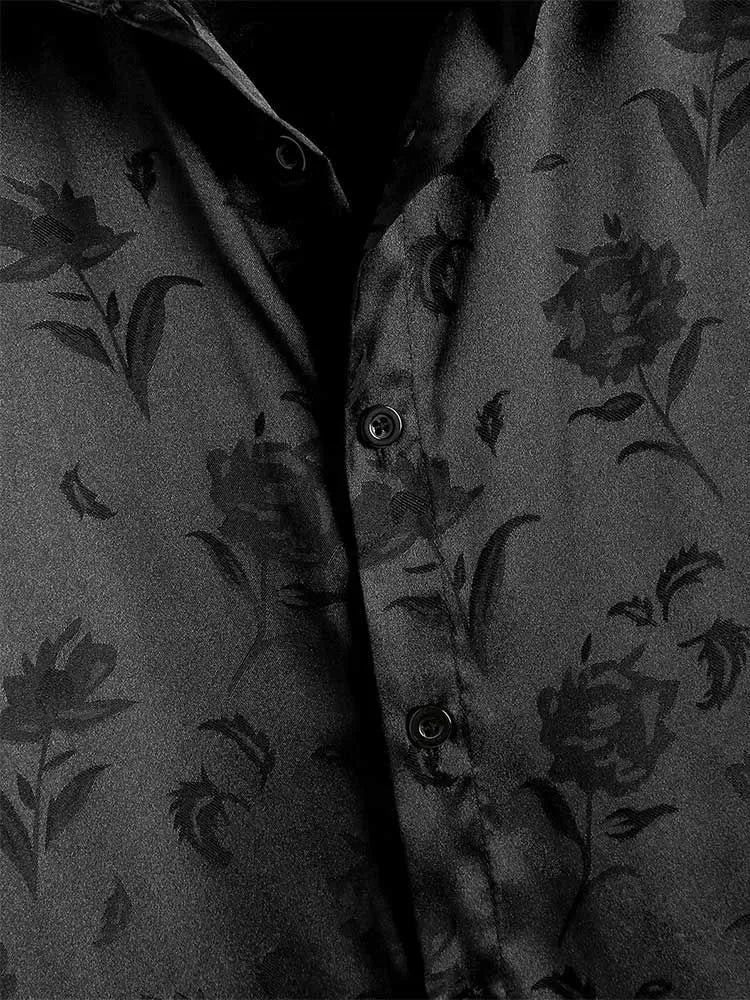 Camisa Havaiana Black Flower