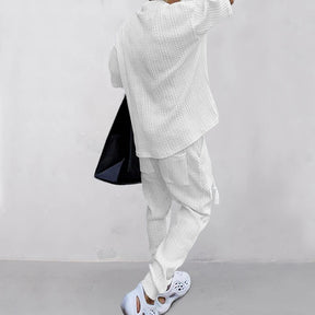 Conjunto em Tricô masculino - Calça + Camisa Oversized
