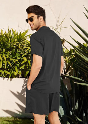 Conjunto masculino em Linho - Camisa + Short Venus