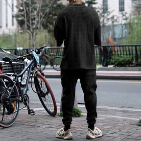 Conjunto em Tricô masculino - Calça + Camisa Oversized